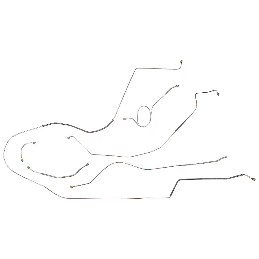1952-53 Ford Special Super Manual Drum Brake Line Kit 6pc, Stainless