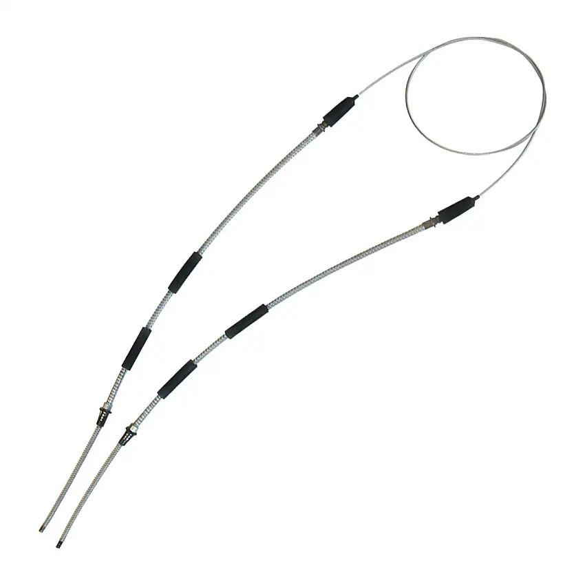 1955-57 Chevrolet Full Size Car Rear Parking Brake Cable (1 Unit w/2 Ends), Stainless