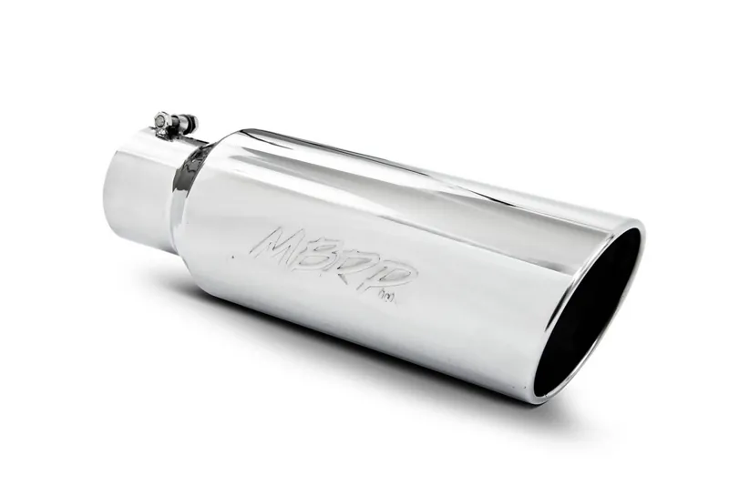 MBRP 4 inch Inlet to 6 inch Outlet Polished 304 Stainless Steel Single-Walled Angle-Cut Exhaust Tip | MBR| T5130