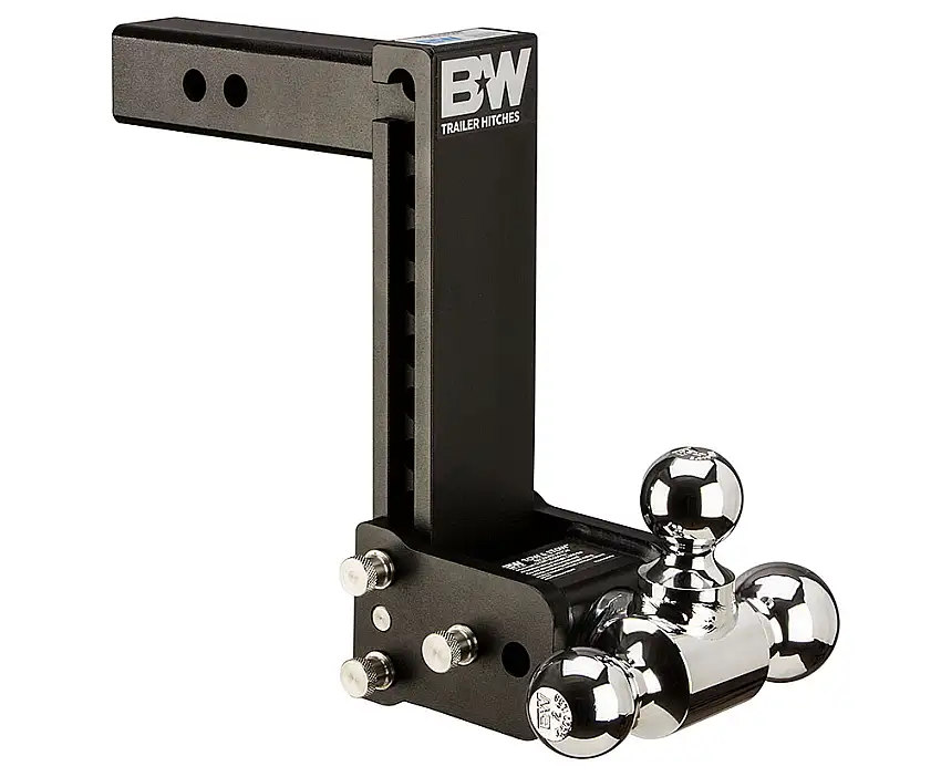 B&W 10K 9" Drop 9.5" Rise ( 1-7/8" , 2-5/16" Balls) Adjustable Ball Mount Hitch For 2" Recievers TS10050B