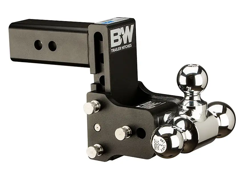B&W 14.5K 5" Drop 4.5" Rise ( 1-7/8" , 2-5/16" Balls) Adjustable Ball Mount Hitch For 2-1/2" Recievers TS20048B