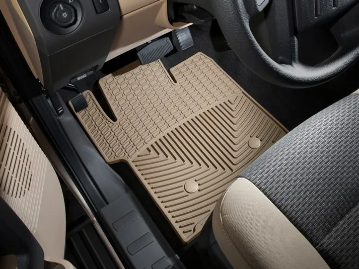 2011-2016 Ford F250 & F350 WeatherTech All-Weather Front Floor Mats Tan | W203TN