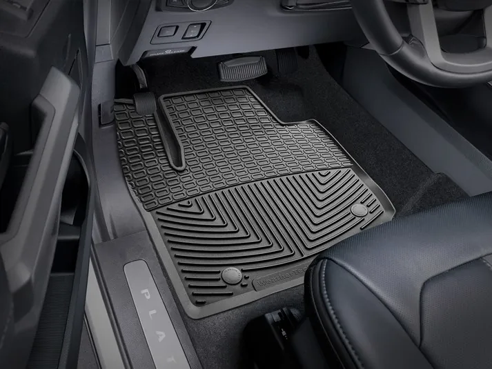 2017-2026 Ford F250 & F350 SuperCrew WeatherTech All Weather Front Floor Mats Black | W408