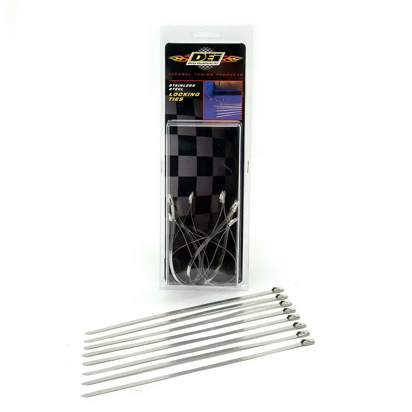 Design Engineering, Inc. 10201 SS Locking Ties 8in 9pk