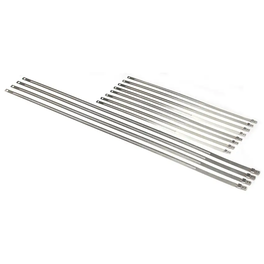 Design Engineering, Inc. 10216 SS Locking Ties 8mm x 9in and 8mm x 20in 4pk