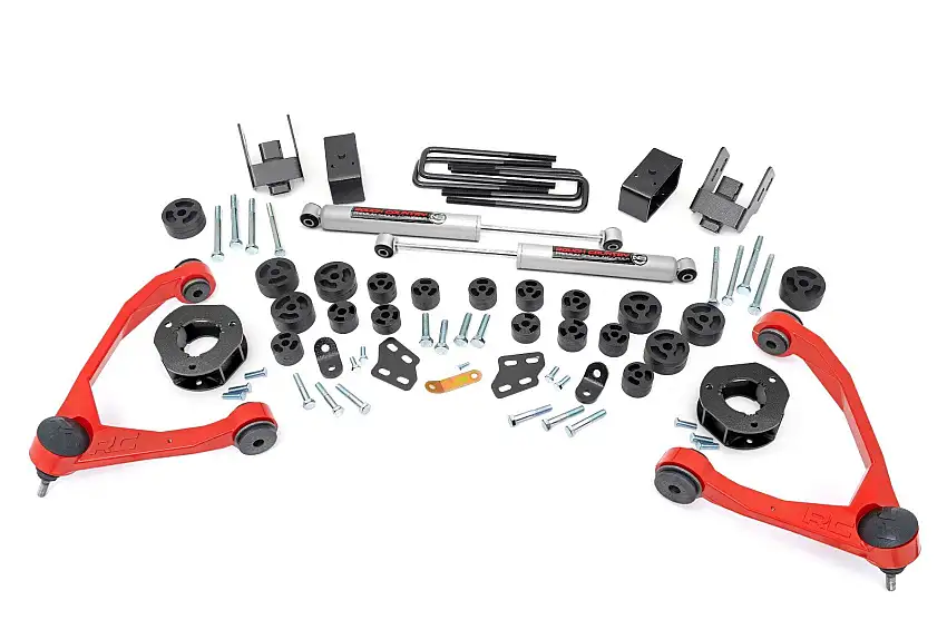 Rough Country 4.75 Inch Lift Kit Combo Chevy/GMC 1500 2WD (07-13)07-13 254.20RED