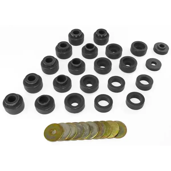 Rugged Ridge 1-105BL Body Mount Kit; Black; 87-95 Jeep Wrangler YJ