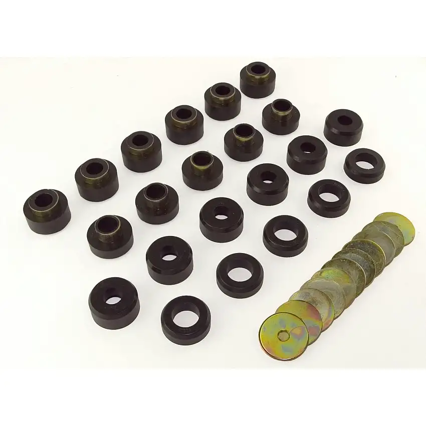 Rugged Ridge 1-107BL Body Mount Kit; Black; 97-03 Jeep Wrangler TJ