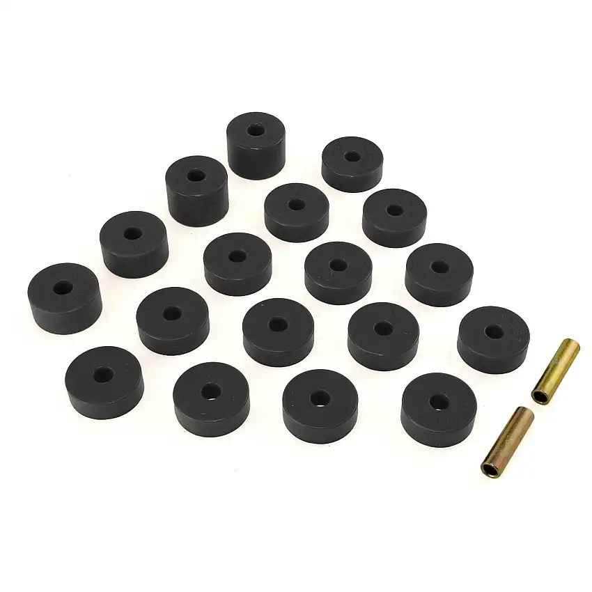 Rugged Ridge 1-109BL Body Mount Kit; Black; 74-75 Jeep CJ5