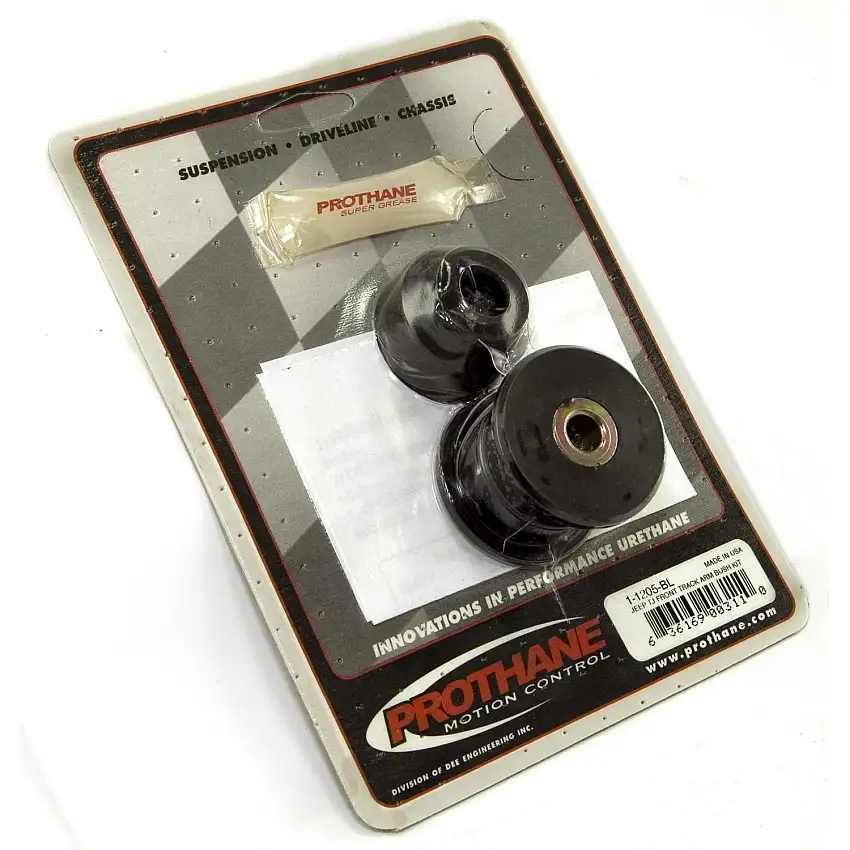 Rugged Ridge 1-1205BL Track Bar Bushings; Black; Front; 97-06 Jeep Wrangler TJ