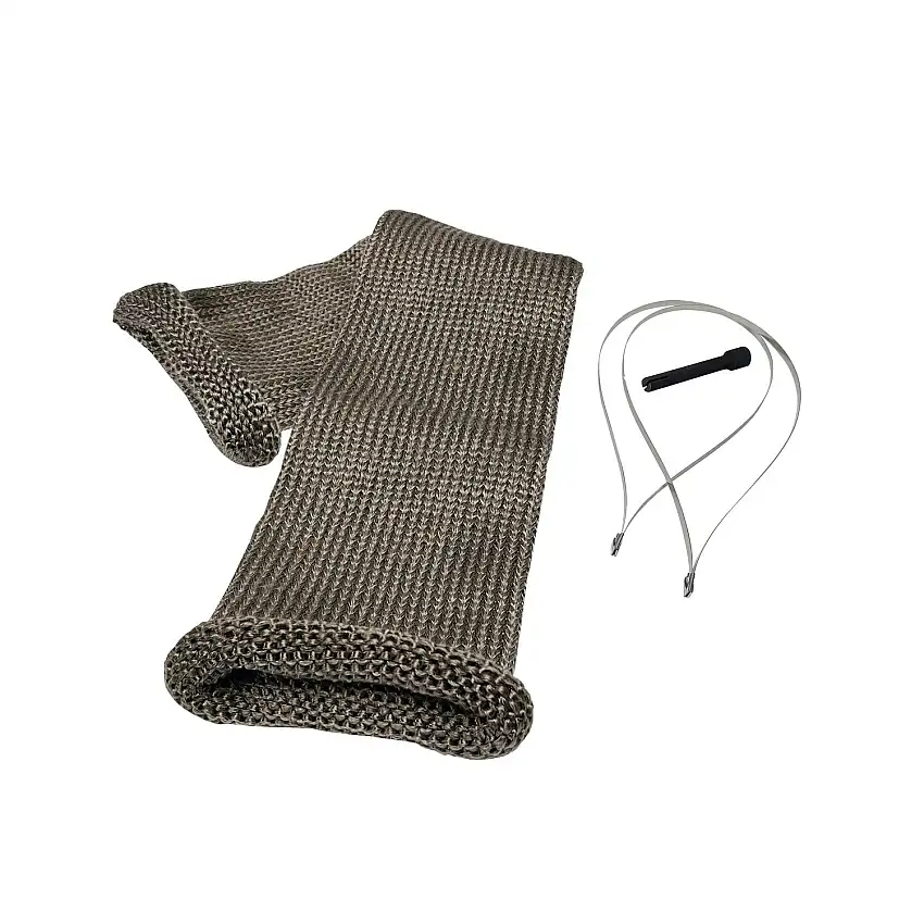 Design Engineering, Inc. 10048 Titanium Knit Sleeve Kit Tan 4in x 36in Includes Ties & Tool