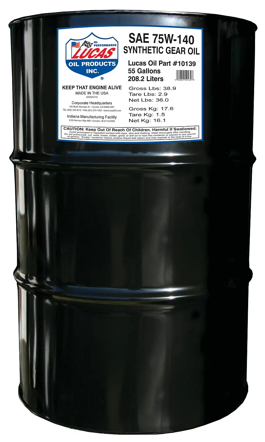 Lucas Oil 10139 Synthetic SAE 75W-140 Trans & Diff Lube