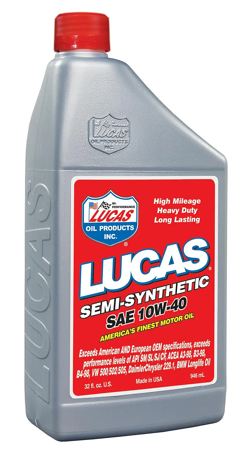 Lucas Oil 10176 Semi-Synthetic SAE 10W-40 Motor Oil