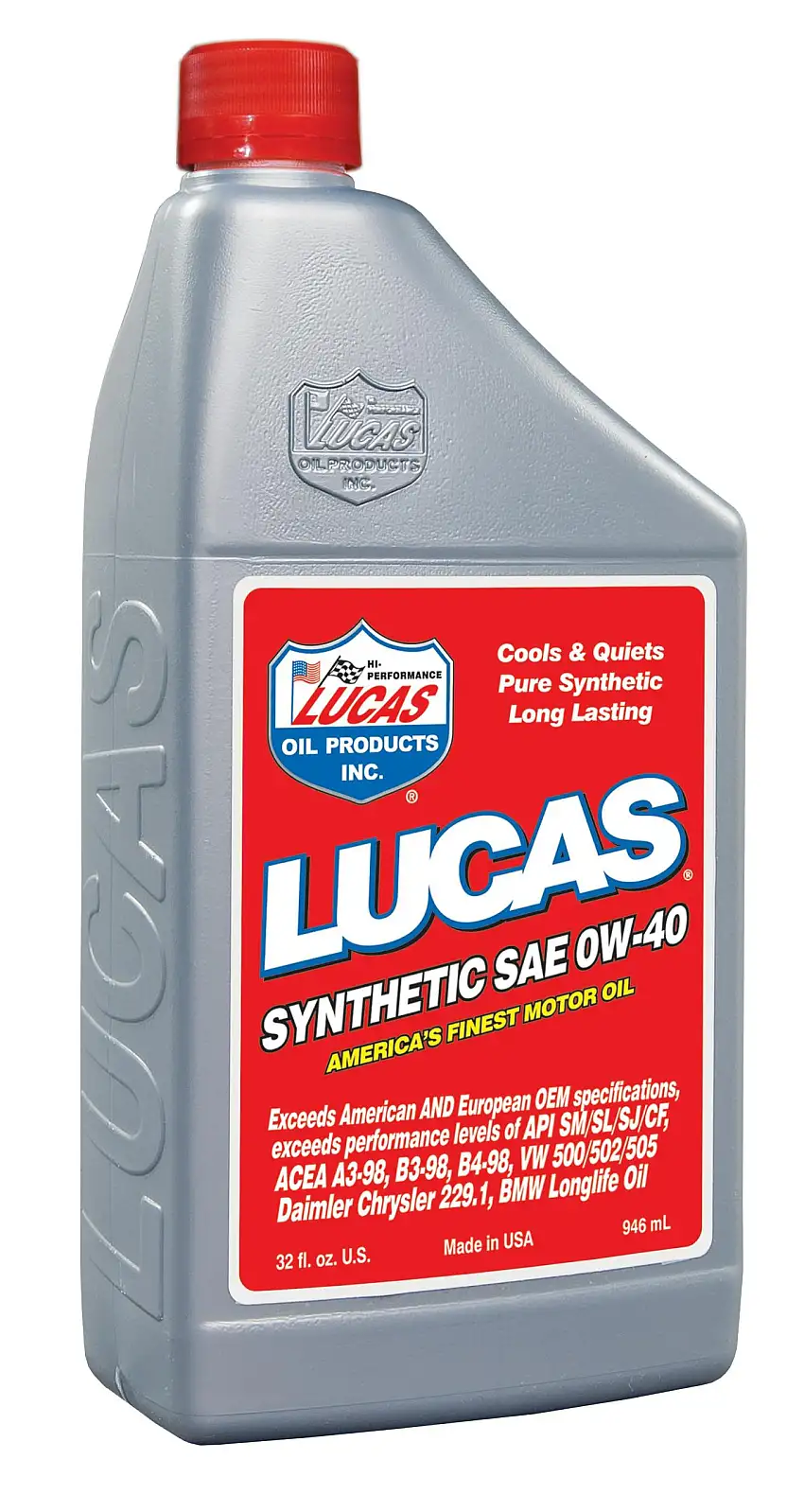 Lucas Oil 10211 Synthetic SAE 0W-40 Motor Oil