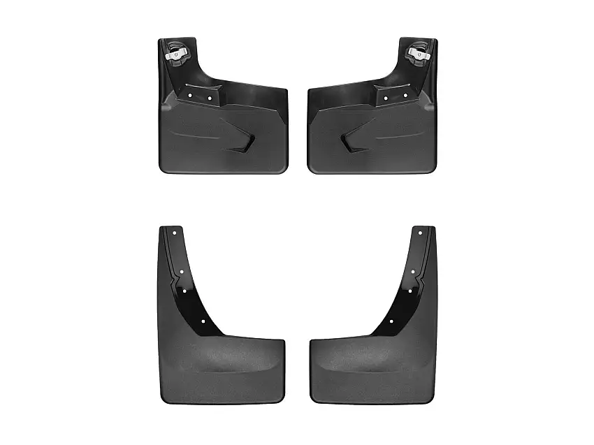 WeatherTech MudFlap No-Drill DigitalFit MudFlap Kit; Black 110088-120129