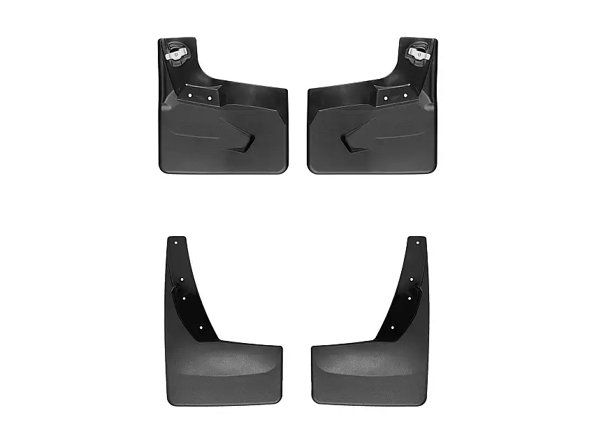 WeatherTech MudFlap No-Drill DigitalFit MudFlap Kit; Black 110088-120155