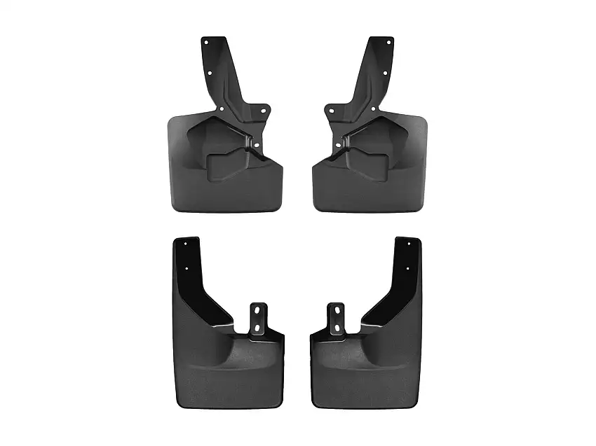 WeatherTech MudFlap No-Drill DigitalFit MudFlap Kit; Black 110148-120148