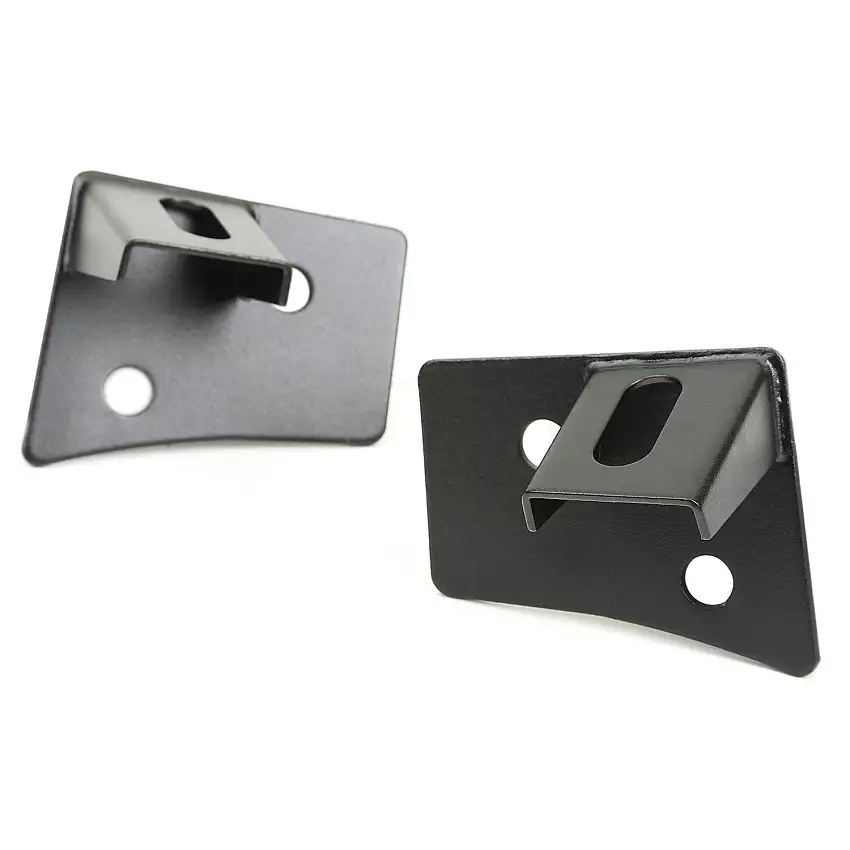 Rugged Ridge 11027.04 Windshield Auxiliary Light Brackets; Textured Black; 07-17 Wrangler JK