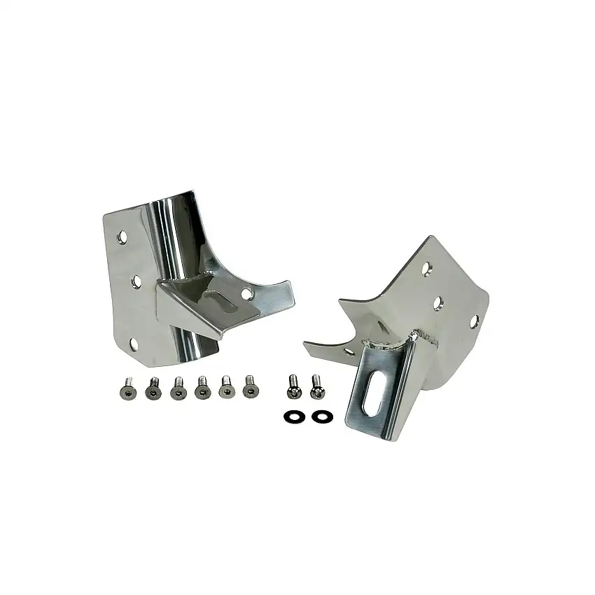 Rugged Ridge 11028.02 Windshield Light Brackets, Stainless Steel