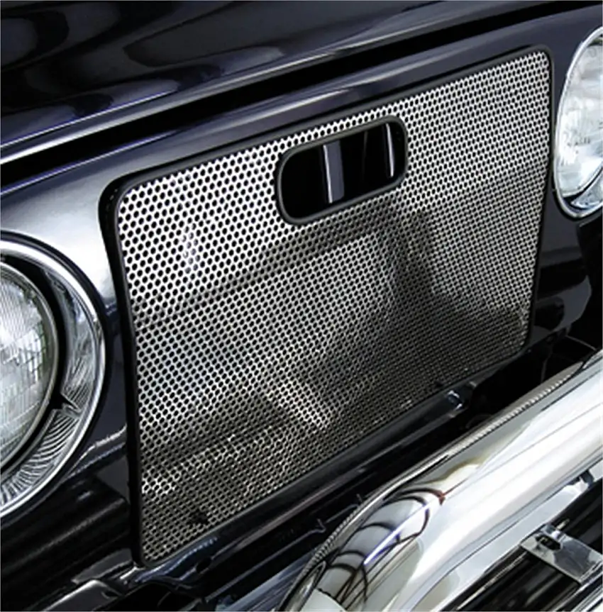 Rugged Ridge 11106.03 Radiator Bug Shield; Stainless Steel; 97-06 Jeep Wrangler TJ