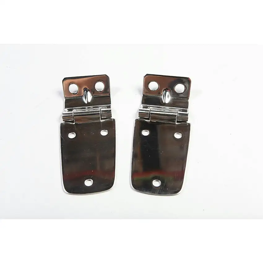 Rugged Ridge 11111.02 Hood Hinges; Stainless Steel; 97-06 Jeep Wrangler TJ
