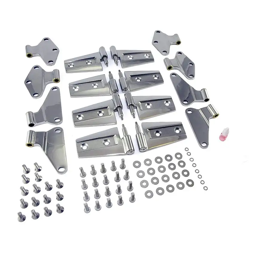 Rugged Ridge 11111.21 Door Hinge Kit; Stainless Steel; 07-17 Jeep Wrangler JKU
