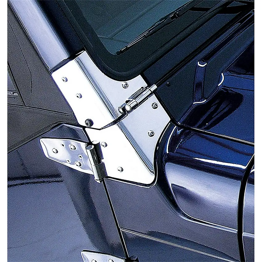 Rugged Ridge 11112.02 Windshield Hinges, Stainless Steel