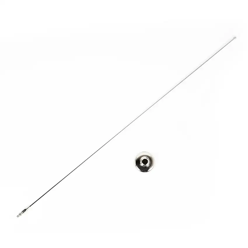 Rugged Ridge 11131.01 Antenna Mast and Base cover; Stainless Steel; 97-06 Jeep Wrangler TJ/LJU