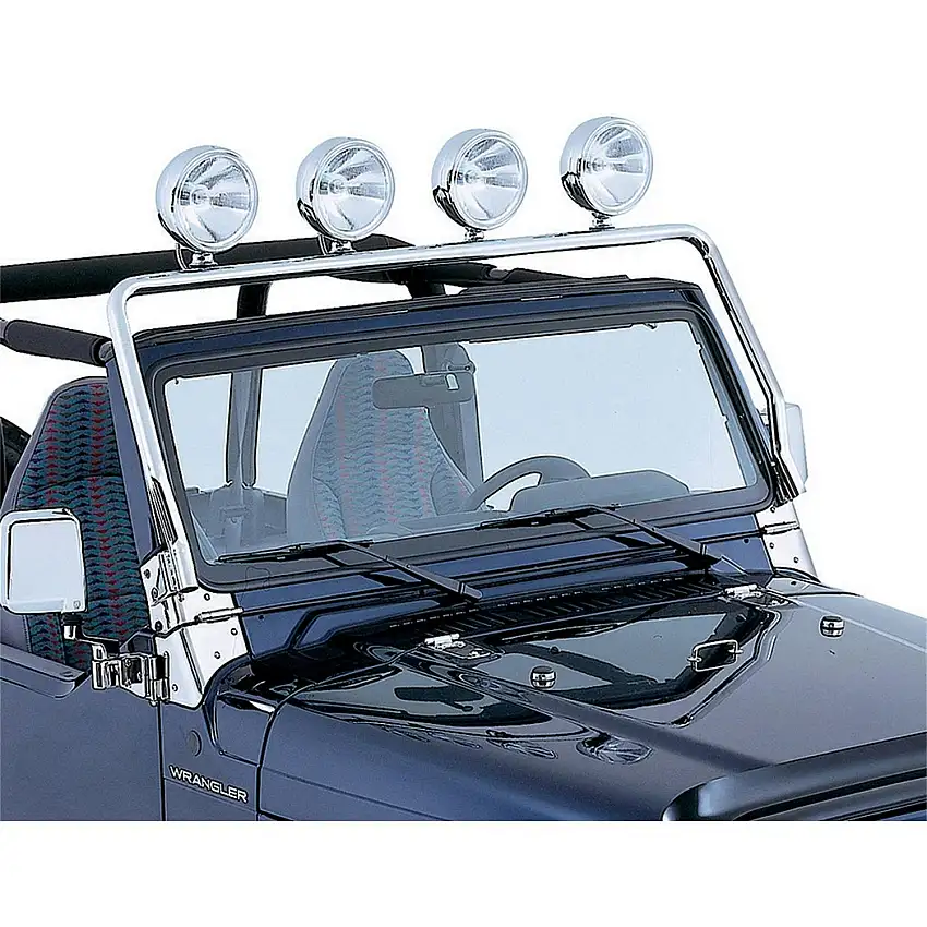 Rugged Ridge 11138.01 Full Frame Light Bar; Stainless Steel; 97-06 Jeep Wrangler TJ