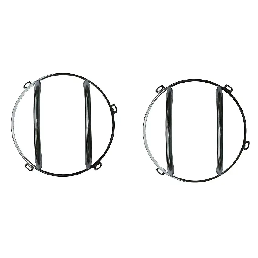 Rugged Ridge 11142.04 Headlight Euro Guard Kit; Stainless Steel; 07-17 Jeep Wrangler JK