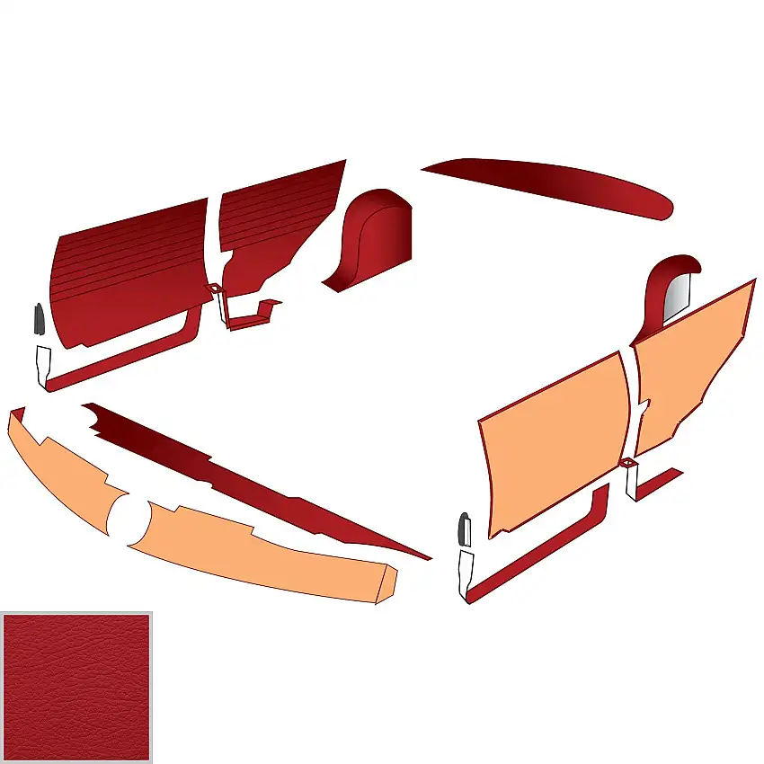 Deluxe Trim Panel Kit - Red