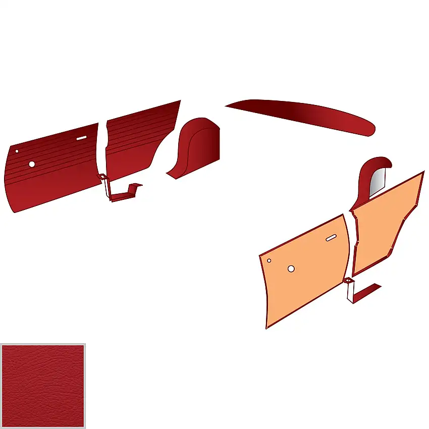Basic 9-piece Trim Panel Kit - Red