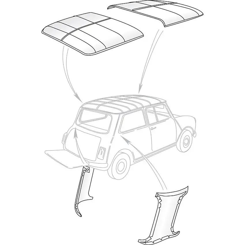 Headliner Kit, White, MkIII
