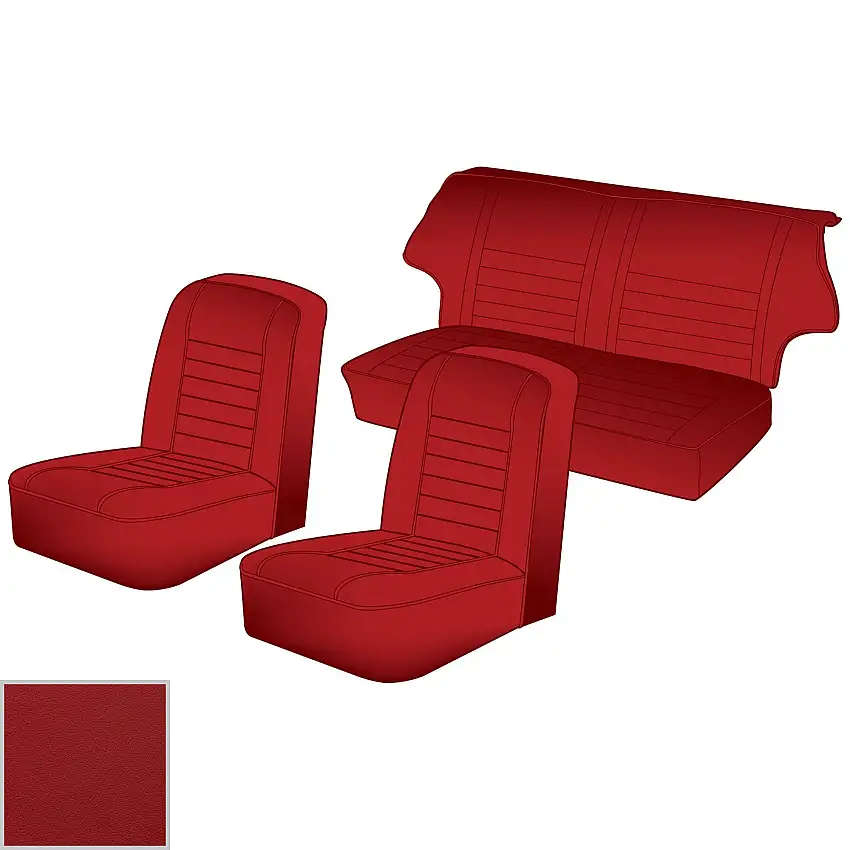 Seat Kit, Front and Rear - Red