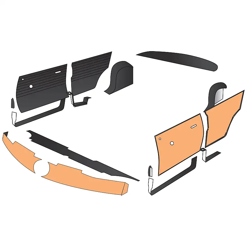 Standard 12-piece Trim Panel Kit - Black