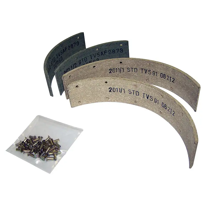 Crown Automotive Brake Lining Set for 41-43 Willys MB, 45-58 Jeep Willys, 59-66 Jeep CJ3, 59-65 Jeep CJ5, 59-65 Jeep CJ6 116600