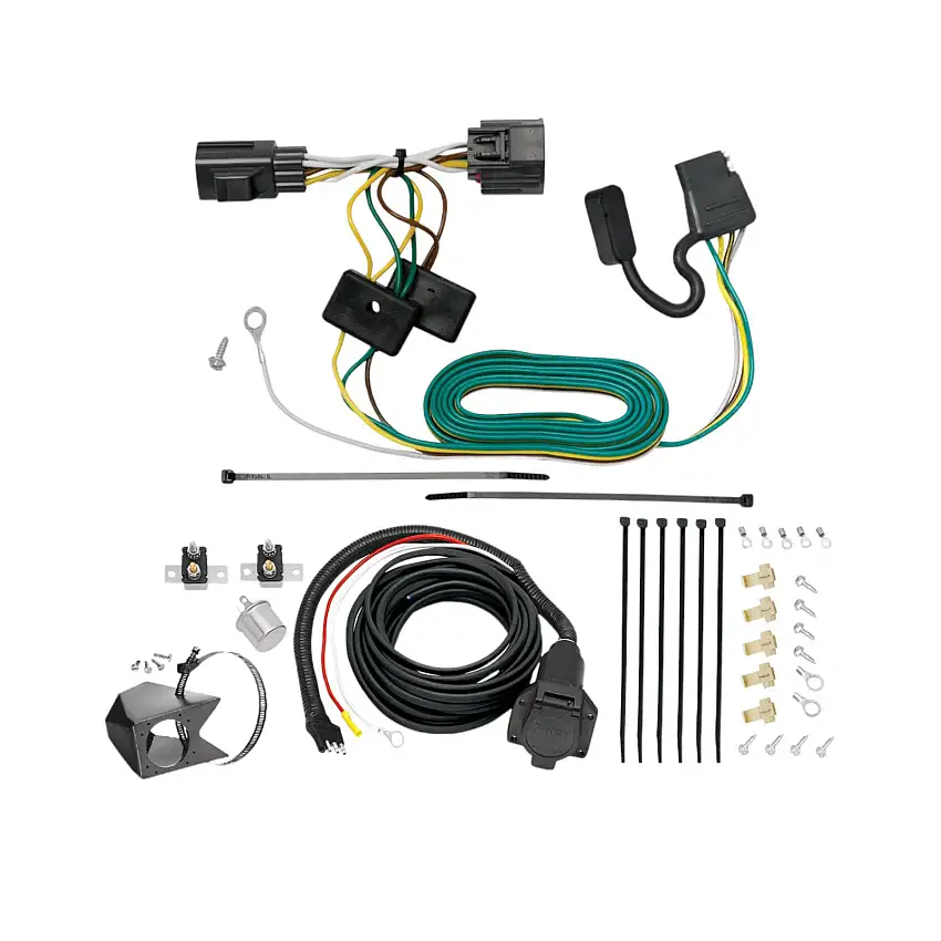 2007-2017 Jeep Wrangler Except w/Right Hand Drive & Limited Edition Tekonsha Custom 7-Way + Brake Controller Install Kit