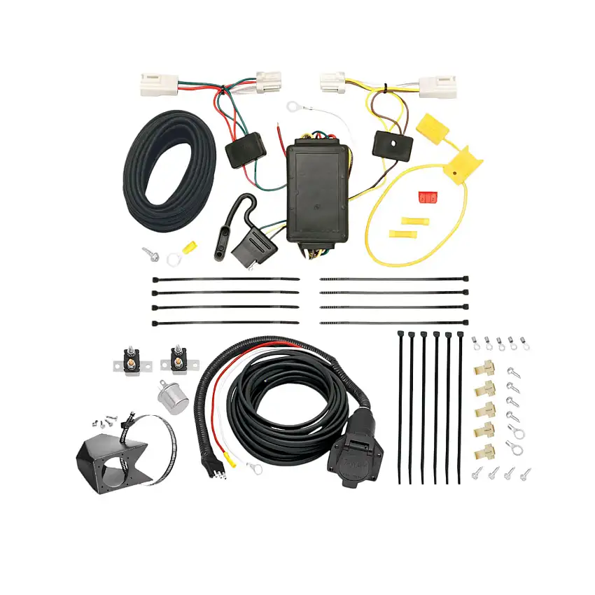 2012-2017 Mitsubishi Lancer Sedan, Except Evolution, Ralliart & w/Dual Exhaust Tekonsha Custom 7-Way + Brake Controller Install Kit
