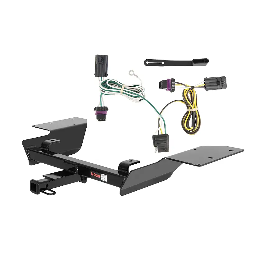 00 - 05 Chevrolet Impala Curt 1-1/4", Class 2 Trailer Tow Hitch + 4-flat Wiring Kit 12252