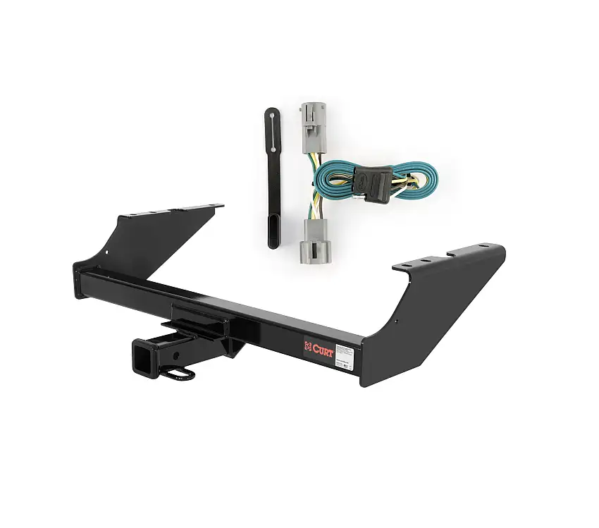 05 - 07 Ford F-350 Super Duty Excluding cab & chassis and 20" spare tire Curt 2", Class 3 Trailer Tow Hitch + 4-flat Wiring Kit 13014