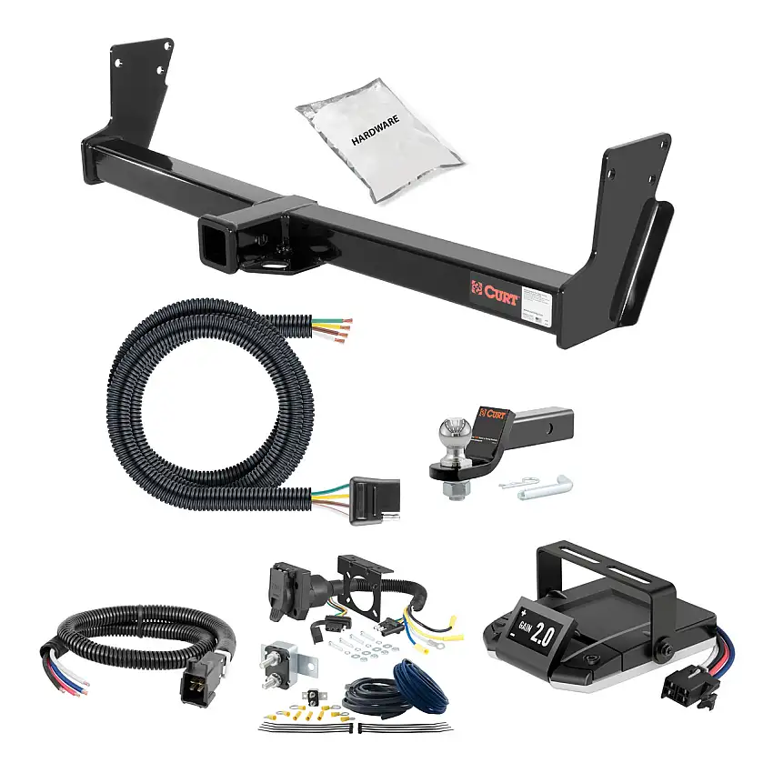 01-03 Oldmobile Aurora 1.25 CURT Trailer Hitch + Assure Proportional Brake Controller Kit HBCW2098