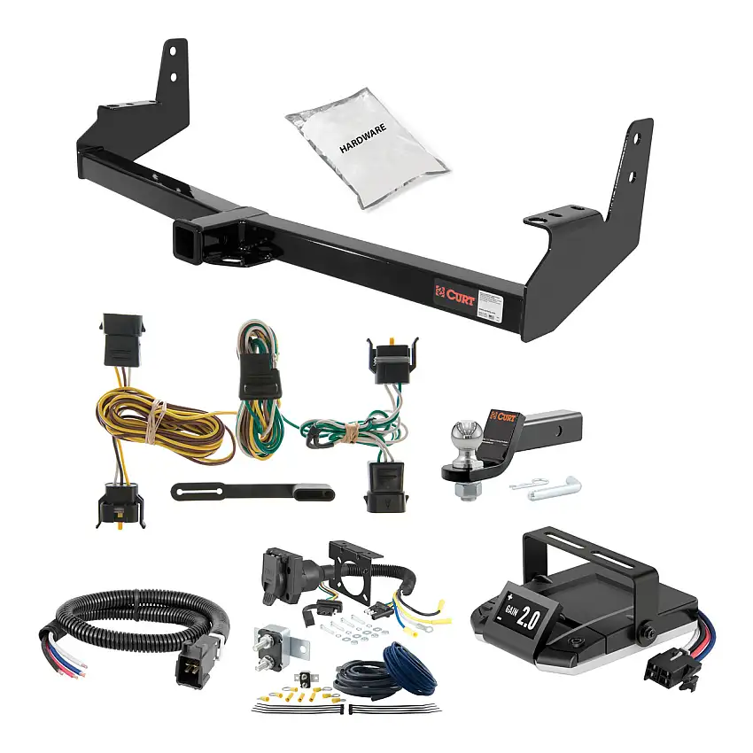 00-05 Ford Excursion 2 CURT Trailer Hitch + Assure Proportional Brake Controller Kit HBCW827