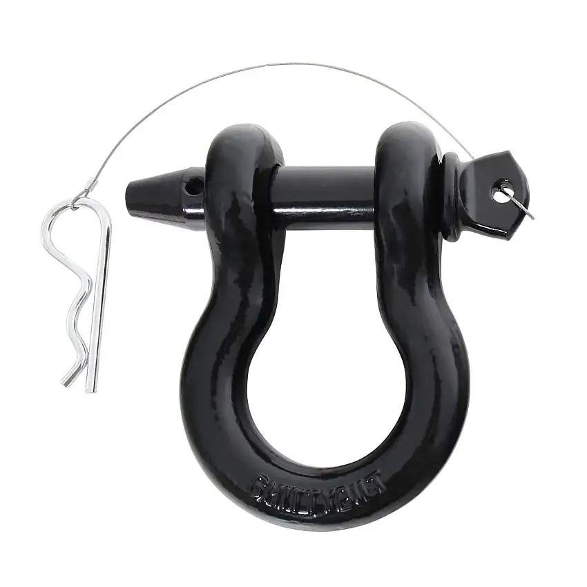 SmittyBilt Quick Release D-Ring Shackle 3/4" Black Powdercaoted 13049B