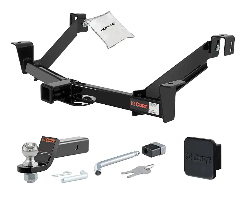 01 - 03 Ford 2in. CURT Trailer Hitch + Ball Mount + Cover + Lock Kit HWA841