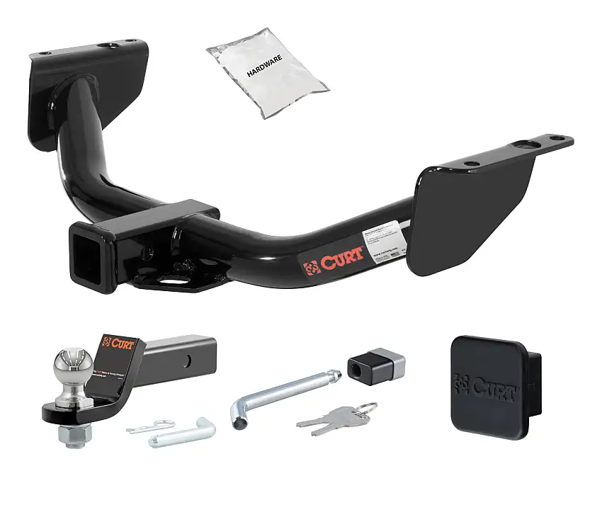 01 - 09 Mazda B2300 01 - 05 models are no drill 2in. CURT Trailer Hitch + Ball Mount + Cover + Lock Kit HWA1780