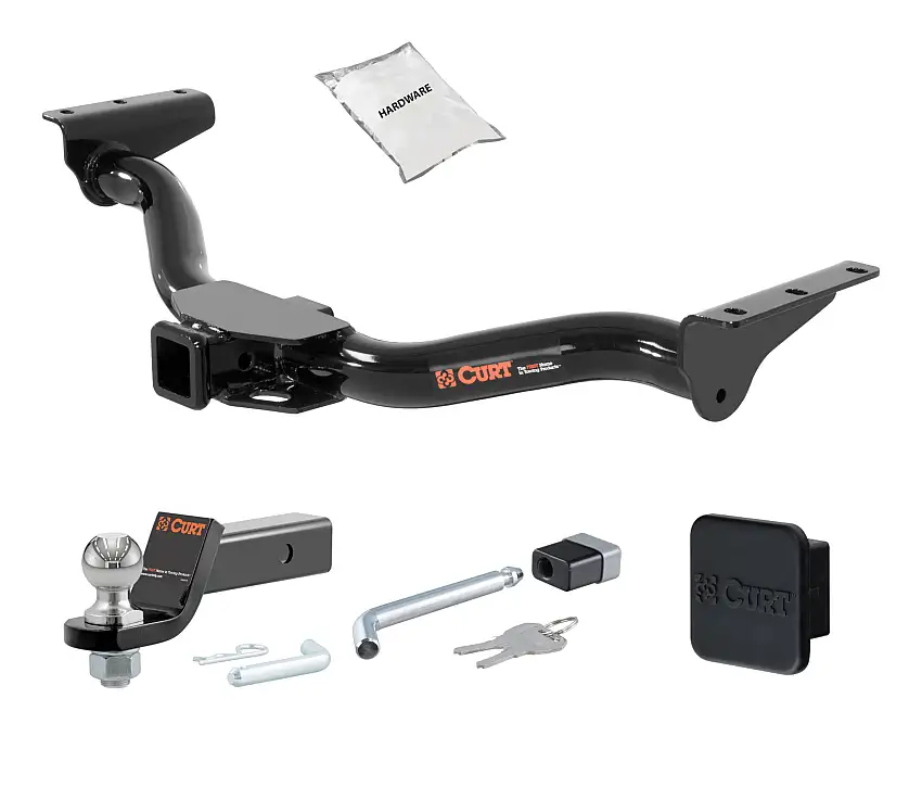 00 - 04 Nissan Xterra 2in. CURT Trailer Hitch + Ball Mount + Cover + Lock Kit HWA2092