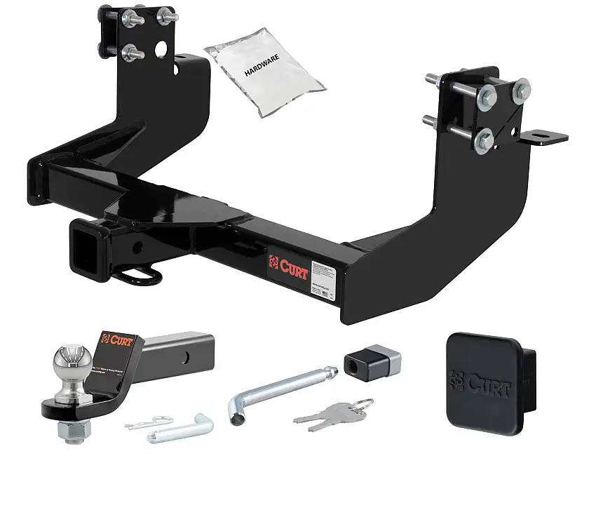 03 - 06 Dodge Sprinter 2500 140" WB with dual rear wheels 2in. CURT Trailer Hitch + Ball Mount + Cover + Lock Kit HWA764