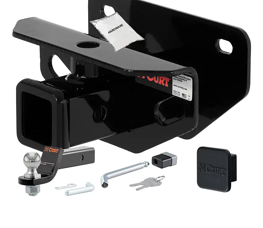 03 - 10 Dodge Ram 1500 Excluding factory receiver 2in. CURT Trailer Hitch + Ball Mount + Cover + Lock Kit HWA711