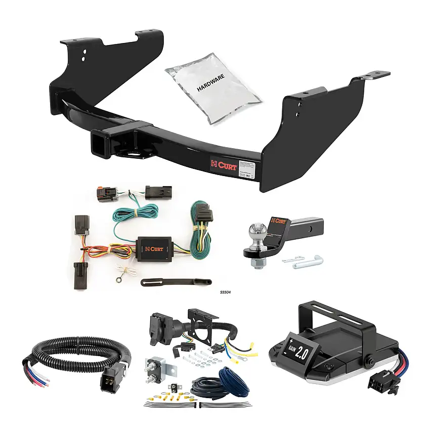 03-10 Dodge Ram 2500 Excluding factory receiver 2 CURT Trailer Hitch + Assure Proportional Brake Controller Kit HBCW728