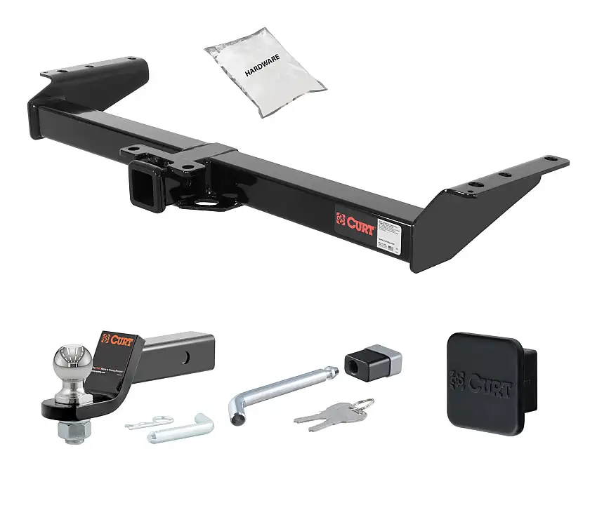 02 - 02 Chevrolet Avalanche 2in. CURT Trailer Hitch + Ball Mount + Cover + Lock Kit HWA255